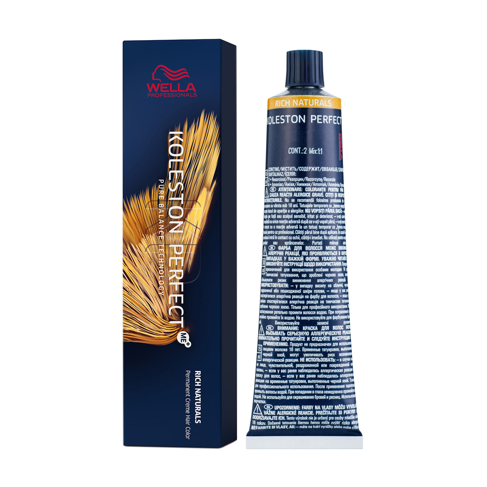 Уцінка! Стійка крем-фарба для волосся Wella Professionals Koleston Perfect Me+ Rich Naturals 8/3 Світлий блондин золотистий, 60 мл