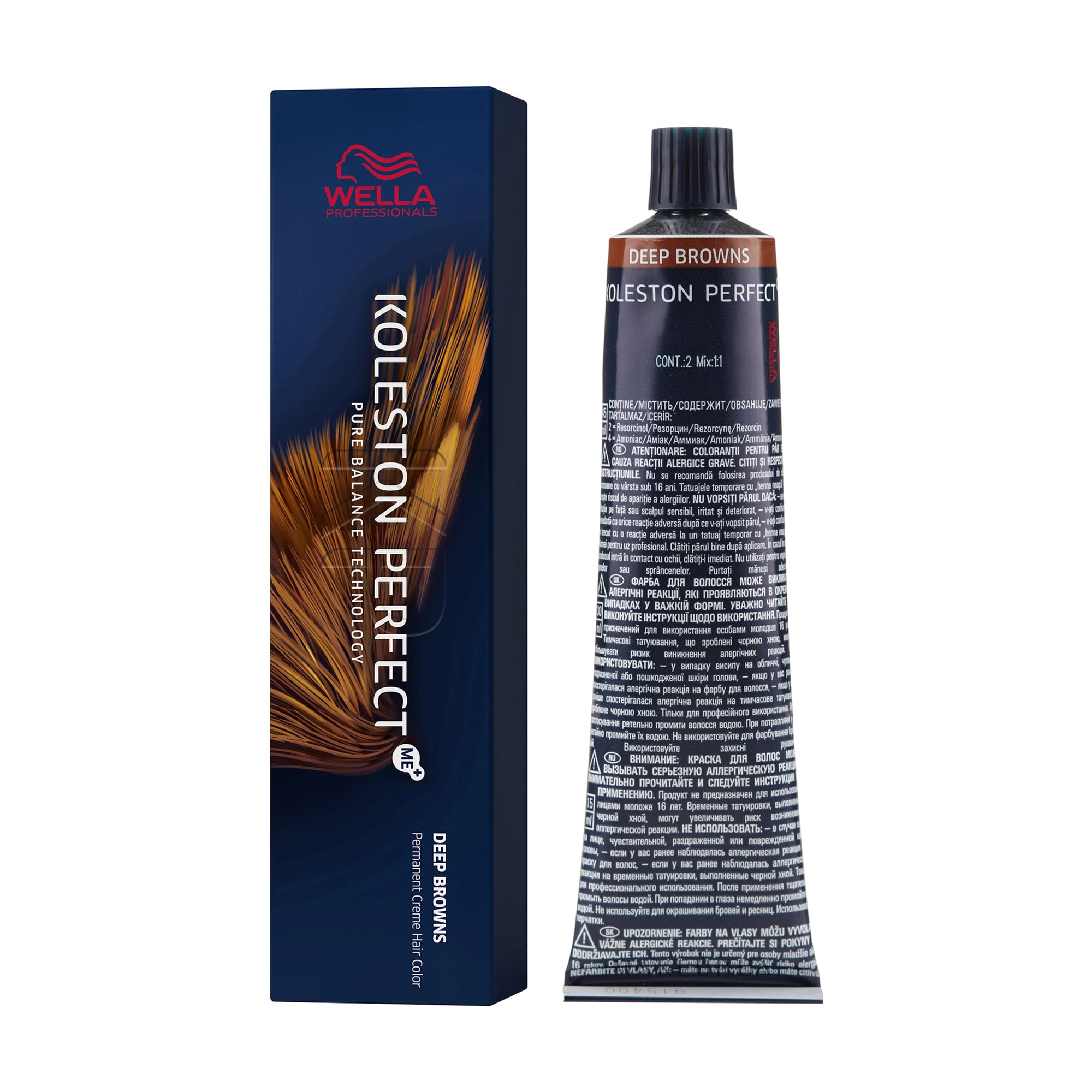 Уцінка! Стійка крем-фарба для волосся Wella Professionals Koleston Perfect Deep Browns, 5/73-світло-коричневий золотистий, 60 мл