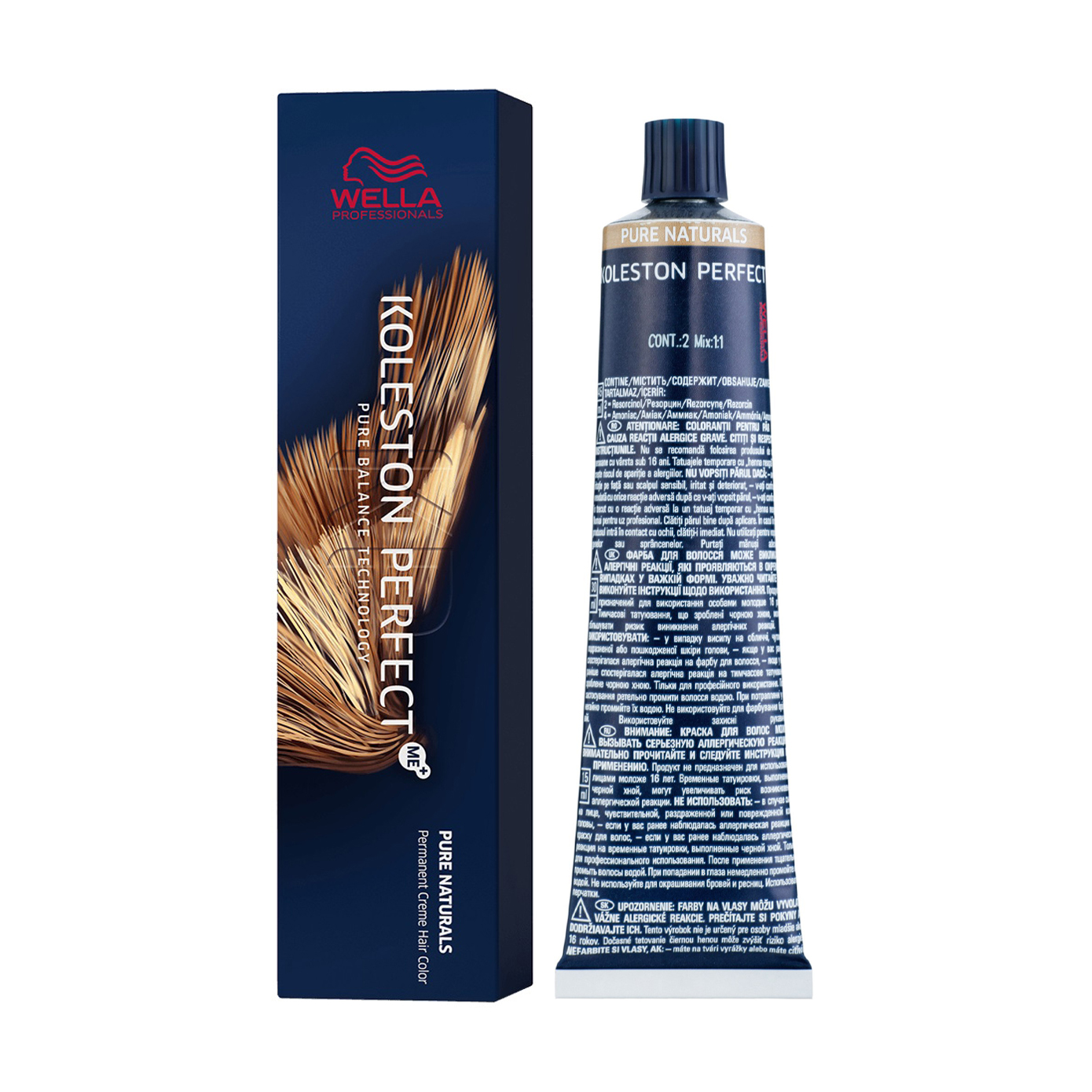 Уцінка! Стійка крем-фарба для волосся Wella Professionals Koleston Perfect Me+ Pure Naturals 7/07, 60 мл
